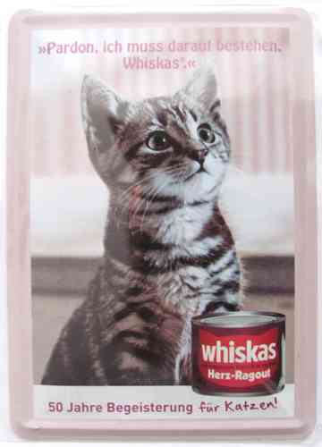 Whiskas - Blechpostkarte - Pardon