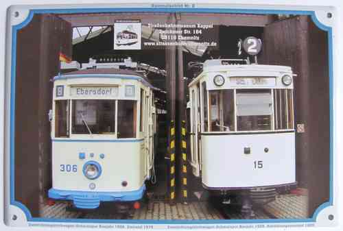 Straßenbahnmuseum Kappel - Zweirichtungswagen Schmalspur Bauj. 1928 & 1925 - Blechschild