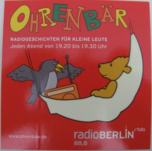RBB - Radio Berlin 88,8 - Ohrenbär - Aufkleber 10,5 x 10,5 cm