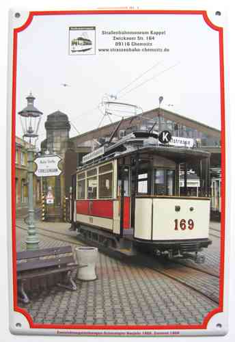 Straßenbahnmuseum Kappel - Zweirichtungswagen Schmalspur Bauj. 1908 - Blechschild