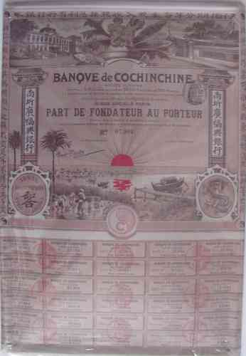 Banqve de Cochinchine - Blechschild