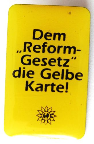 GdP - Dem Reformgesetz die gelbe Karte - Anstecker 25 x 15 mm