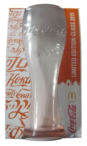 Coca Cola & Mc Donald´s - Hindi - Orange - Limited Edition 2015 - Glas 0,3 l.