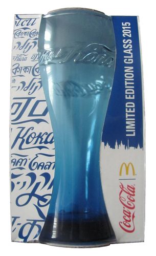 Coca Cola & Mc Donald´s - Russisch - Dunkelblau - Limited Edition 2015 - Glas 0,3 l.
