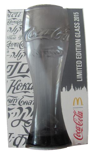 Coca Cola & Mc Donald´s - Thailändisch - Anthrazit - Limited Edition 2015 - Glas 0,3 l.