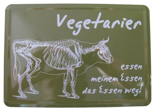 Vegetarier - Blechschild
