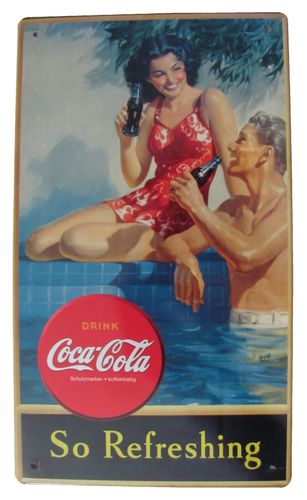 Coca Cola - So Refreshing - Blechschild