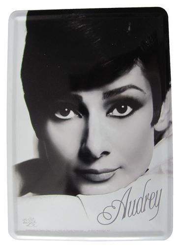Audrey Hepburn - Blechschild