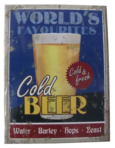 World´s Favourites - Cold Beer - Magnet - Kühlschrankmagnet