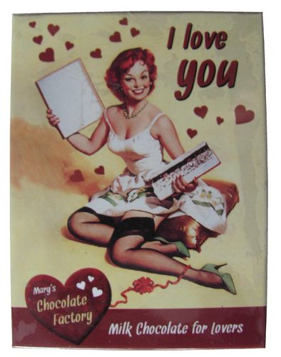 Mary´s Chocolate Factory - I love you - Magnet - Kühlschrankmagnet