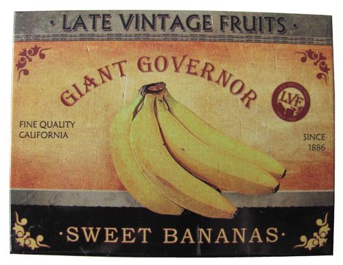 Late Vintage Fruits - Sweet Bananas - Magnet - Kühlschrankmagnet