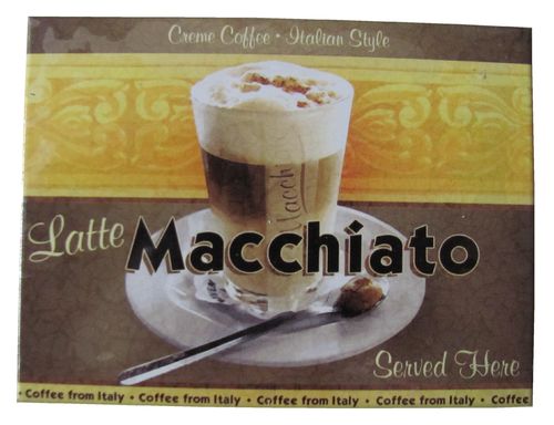 Coffee from Italy - Latte Macchiato - Magnet - Kühlschrankmagnet