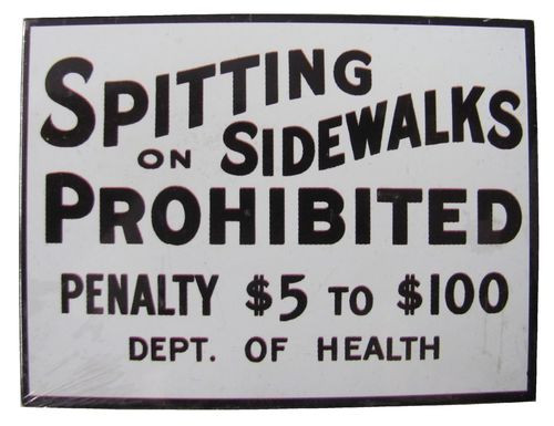 Spitting on Sidewalks Prohbited - Magnet - Kühlschrankmagnet