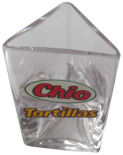 Chio Chips - Tortillas - dreieckiges Glas - Schnapsglas - ca. 7,5 cm hoch