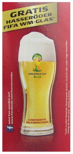Hasseröder & Rewe - FIFA World Cup Brasil - Glas 0,3 l.
