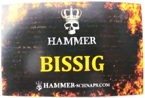 Hammer Likör - Partyaufkleber - Schriftzug mit Bissig
