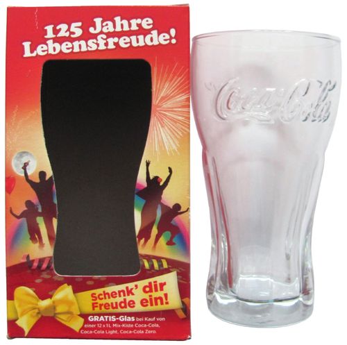 Coca Cola - Schenk´dir Freude ein - 125 Jahre Lebensfreude - Glas 0,3 l.