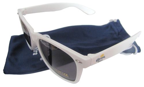 Corona Extra Beer - weiße Sonnenbrille mit Stoffbeutel - UV 400 Categorie 3