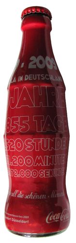 Coca Cola - 80 Jahre - Glasflasche 0,2 l. - MHD 04.2011 abgelaufen - Rarität