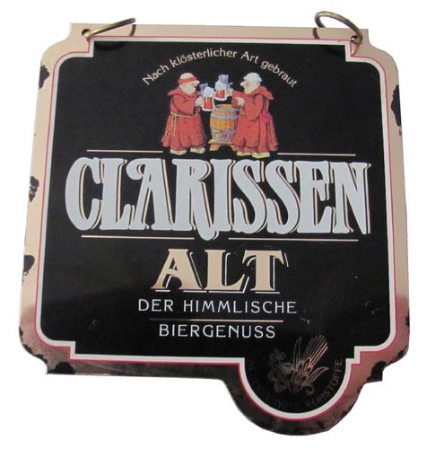Clarissen Brauerei - Alt Bier - Zapfhahnschild