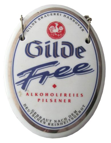 Gilde Brauerei - Free - Alkoholfreies Pilsener - Zapfhahnschild