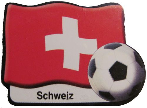 Aral - Fußball Magnet - Schweiz - Nationalflagge & Ball