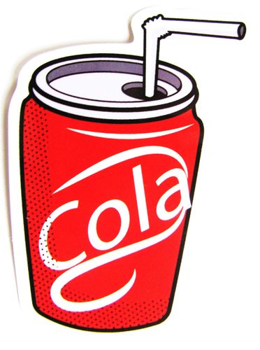 Coca Cola - Aufkleber - Dose mit Trinkhalm - Motiv 085