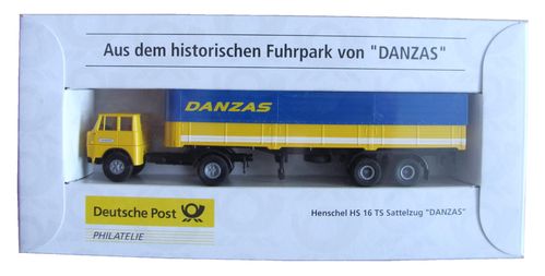 Deutsche Post - Spedition Danzas - Henschel HS 16 TS - Sattelzug Oldie - von Brekina