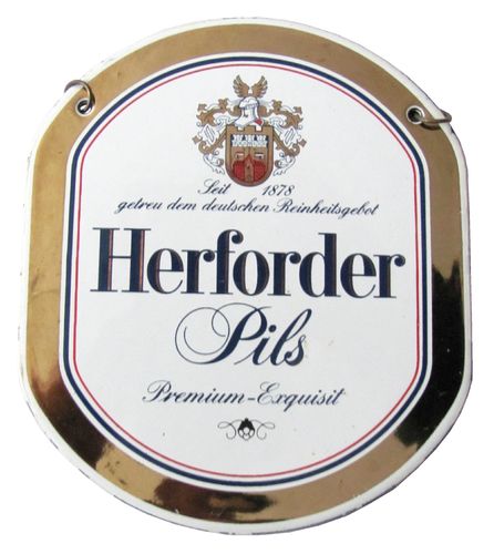 Herforder Brauerei - Pils - Premium Exquisit - Zapfhahnschild