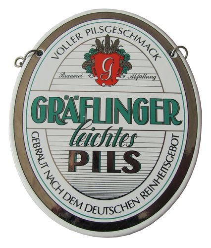 Gräflinger Brauerei - leichtes Pils - Zapfhahnschild