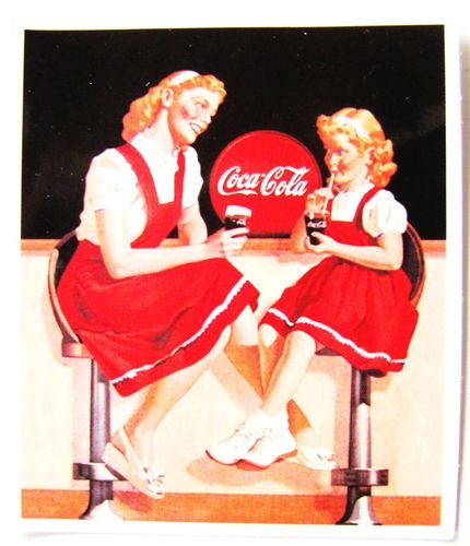 Coca Cola - Aufkleber - Frau & Mädchen - Motiv 112