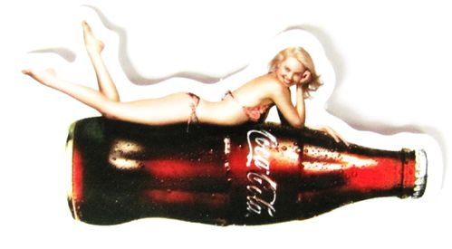 Coca Cola - Aufkleber - Pin Up Girl auf Flasche - Motiv 093