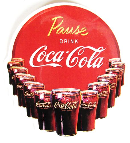 Coca Cola - Aufkleber - Pause - 65 x 59 mm - Motiv 137