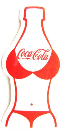 Coca Cola - Aufkleber - Schriftzug & Bikini - Motiv 136