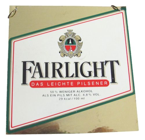 Krombacher Brauerei - Fairlight - Das leichte Pilsener - Zapfhahnschild